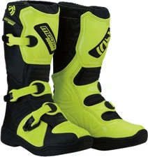 M1.3 Boots - Black & Hi Viz Youth Size 4 Moose 3411-0447