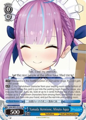 Weiß Schwarz hololive Minato Aqua HOL/W91-E131S SR Karte TCG Manga Anime ENG