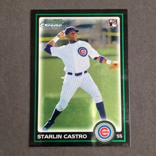 2010 Bowman Chrome Baseball Card Starlin Castro ROOKIE Chicago Cubs # BDP4. rookie card picture