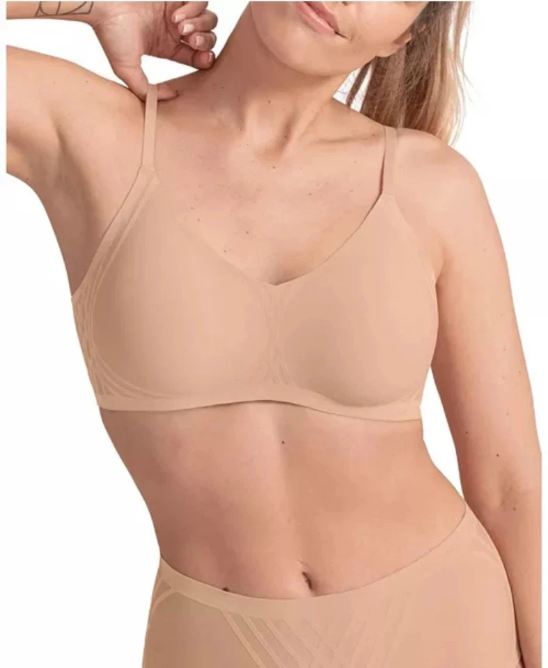 Honey Love Liftwear Silhouette Bra Padded Wireless Comfort Sand Nude Sz 2X EUC - Image 2 of 4