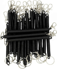 Retractable Coil Springs Keychain Coil Cord Keychain Holder Spring Coil Lanya...