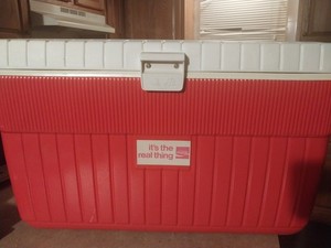 Vintage 1970s Thermos 53 Qt Cooler Red Ice Chest NOS Never Used Mint