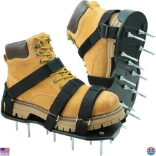 Heavy-Duty Lawn Aerator Shoes with Adjustable Straps – One Size Fits All Spikes
