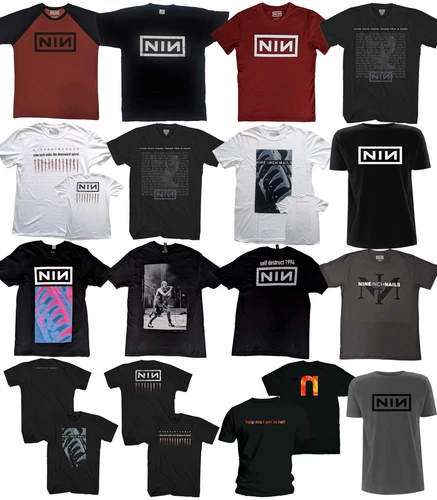 Official Nine Inch Nails T Shirt Downward Spiral Band Logo new Unisex