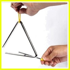 6-Inch Musical Steel Triangle Percussion Instrument with Vibrant Sound & Striker