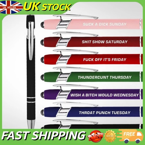 Fun.and.Stress-Relieving.Daily Quote Metal Ballpoint Pen Set (7 pens) | Office⭐