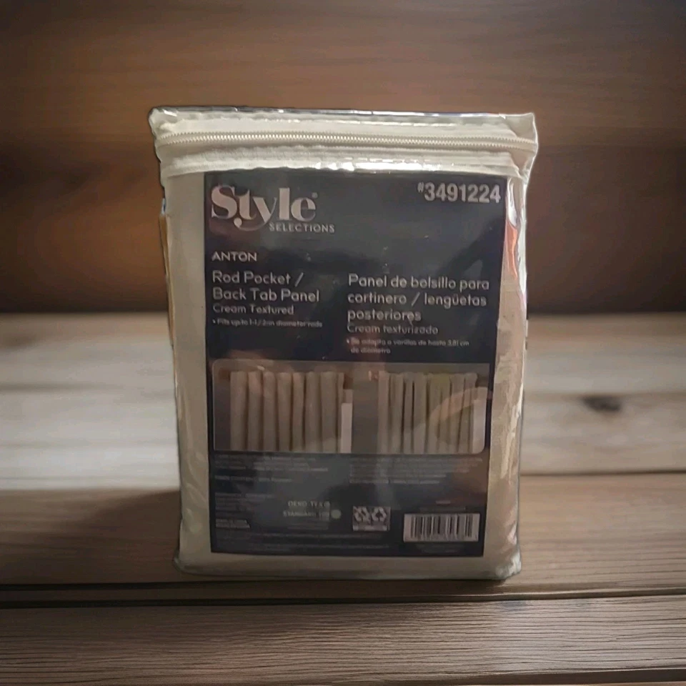 Selecciones de estilo | Anton | Blackout | Crema texturizada | 50x84 pulgadas | #3491224 Foto 2 de 4