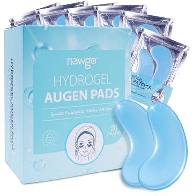20 Paar Augenpads, Hyaluronsäure, Kollagen, Feuchtigkeit, Anti-Aging, Blau