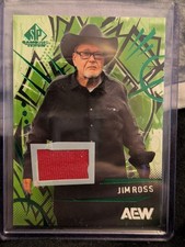 AEW SP GAME USED Jim Ross Patch Green