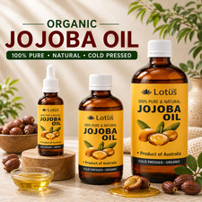 AUSTRALIAN JOJOBA OIL Cold Pressed 100% Natural Pure 100ml, 200ml, Glass Bottle