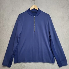 Greyson Pullover Mens XL Blue 1/4 Zip Golf Long Sleeve Siasconset  Casual