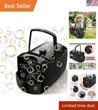 Bubble Machine, Automatic Bubble Blower Maker for Kids or Parties Black