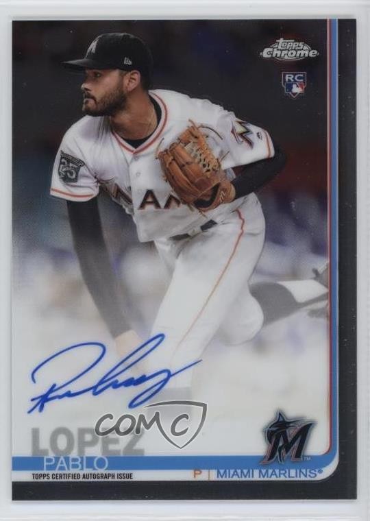 2019 Topps Chrome Rookie Auto Pablo Lopez #RA-PL Auto uu6