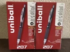 (2 BOXES) 12CT uniball 207 Retractable Gel Pens Medium Point 0.7mm Black BAD BOX