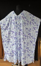 SUMMER SALE J by Jason Wu Floral Kaftan  Women 2X V Neck Embroidered Sequin Blue