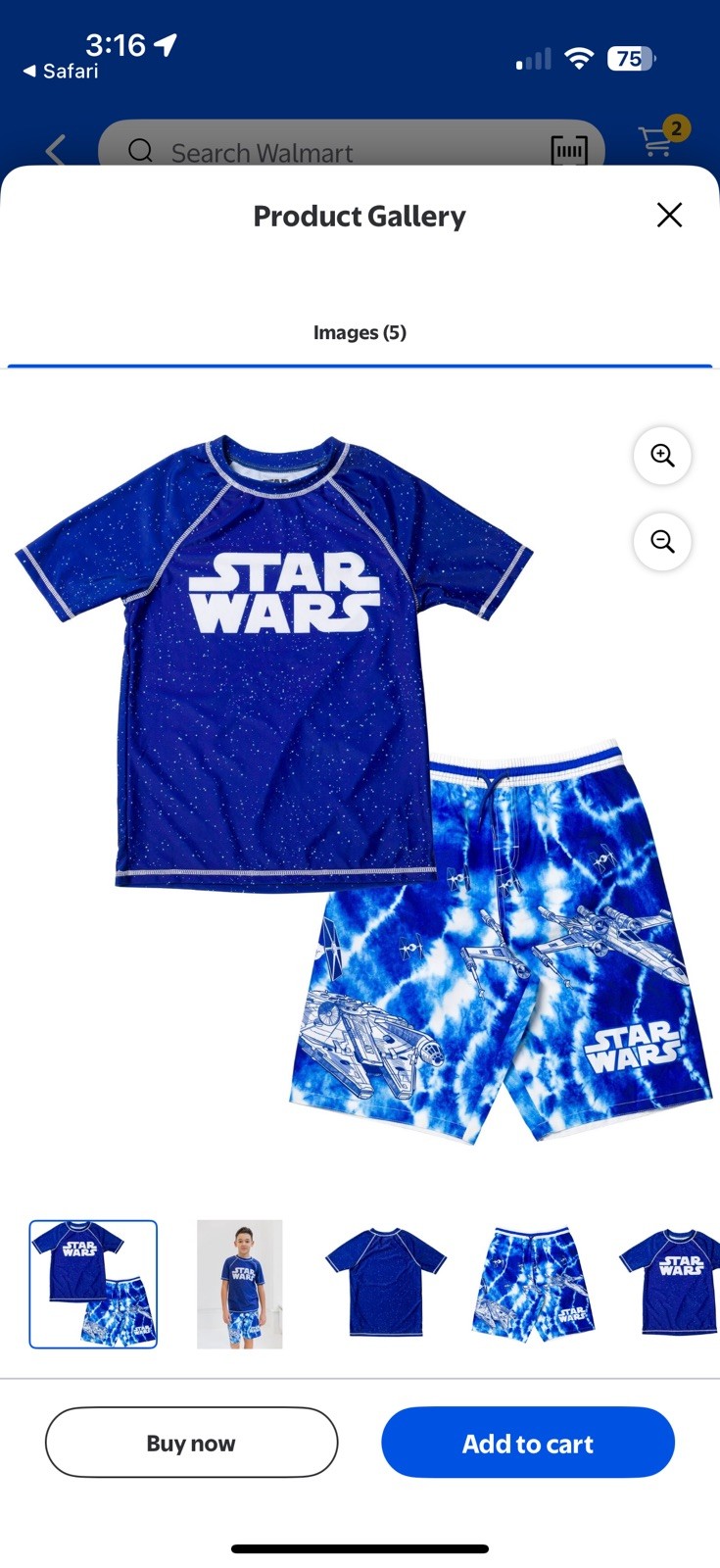 Star Wars Millennium Falcon TIE Fighter Niños RashGuard Juego de Natación - Talla 6 Nuevo con Etiquetas