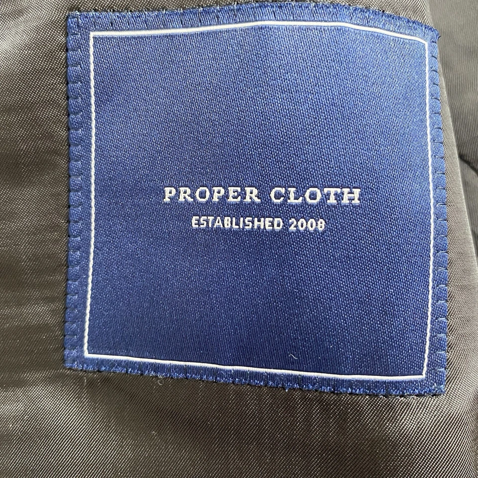 Blazer de tela adecuado para hombre 40R abrigo deportivo de lana carbón chaqueta puño de cirujano Foto 3 de 4