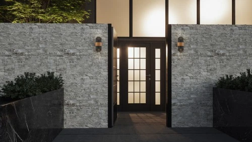 Quoizel CHS8307 Chasm 15" Tall LED Outdoor Wall Sconce - Black - Picture 6 of 10