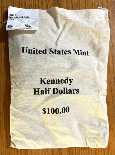2012 Kennedy $100 (200 Coins) Uncirculated Half Dollars in Sealed US Mint Bag