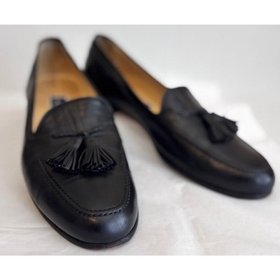 Cole Haan Bragano Black Premium Leather Tassel Kiltie Loafers Italy 11.5 M RARE