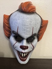 PENNYWISE 1/2 MASK SCARY CLOWN. NEW