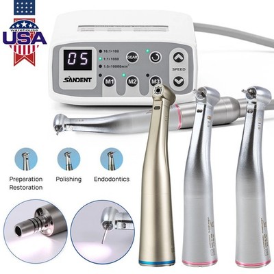 SANDENT Dental Brushless Electric LED Micro Motor 1:1/1:5 Increasing Handpiece