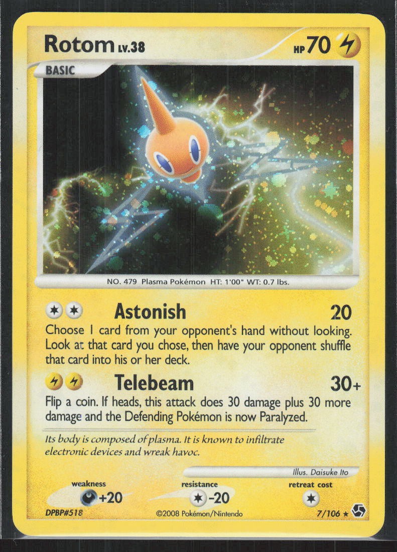 Rotom Holo Rare Great Encounters 7/106 NM