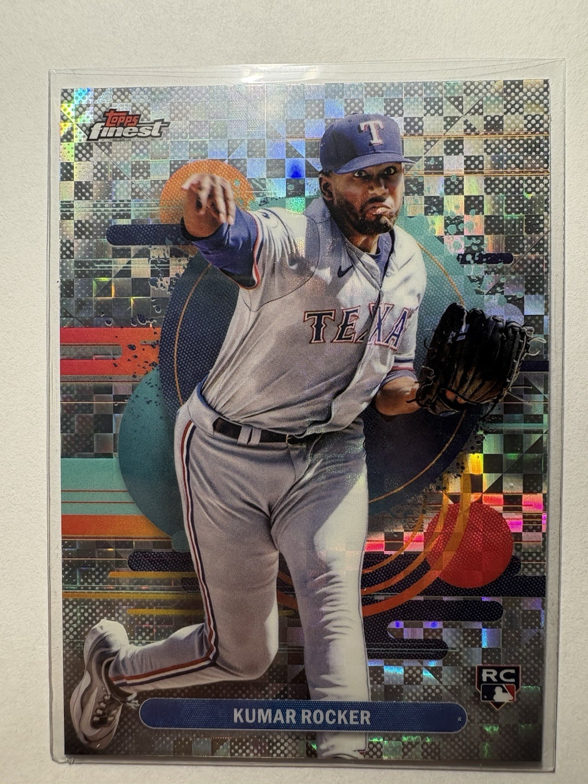 2025 Topps Finest Checkerboard Uncommon RC Kumar Rocker Texas Rangers