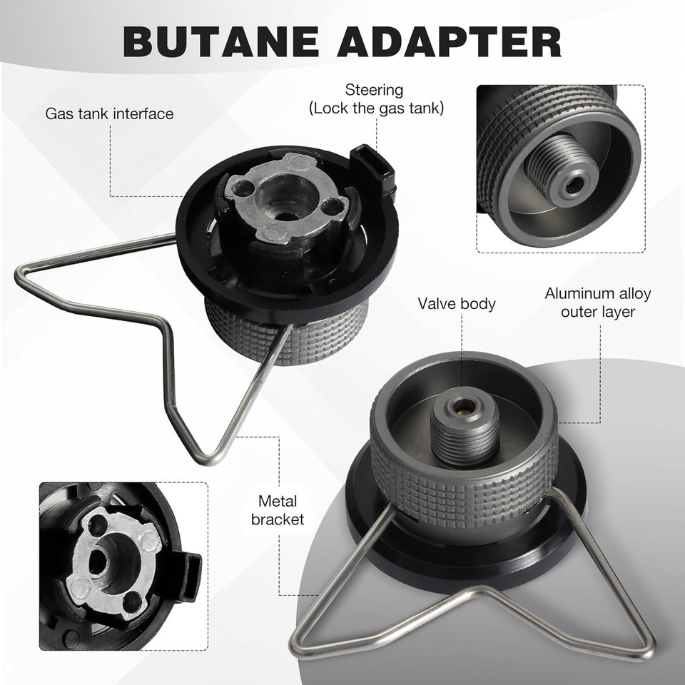 REDCAMP 3PCS Propane/Isobutane/Butane/Refill Adapters Set, Propane To ...