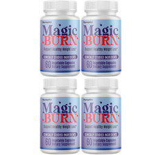 Magic Burn Weight Loss Support Formula, (4 Bottles) Genuine Fat Loss Supplement