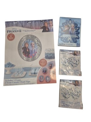 Disney Frozen II Birthday Invitations, Frame Kit & Balloons   Anna, Elsa, Olaf