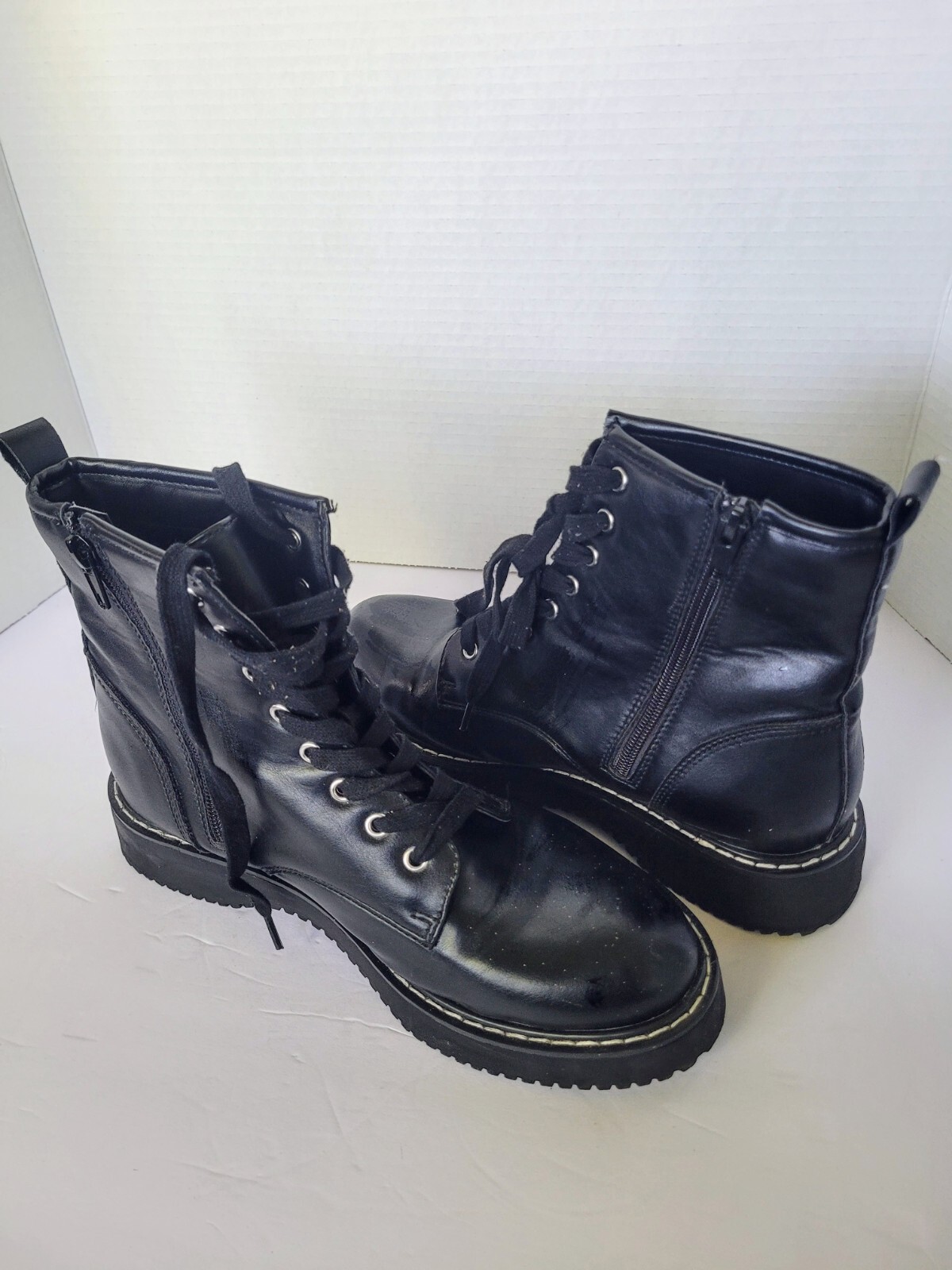 Madden Girl Women's KURRT Combat Boots Black Size 9M eBay