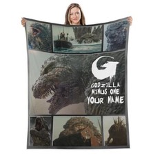 Persionalized Godzilla minus one Fleece Plush Fleece Blanket. Gift for Friends.