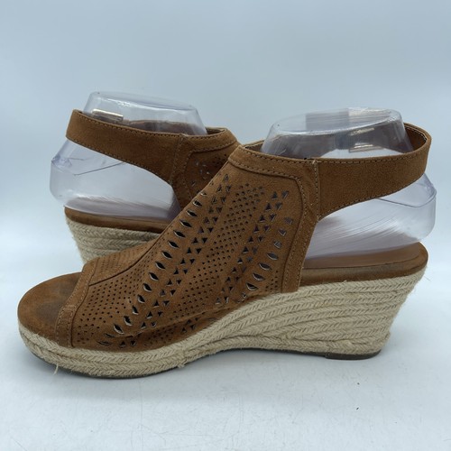 Liz Claiborne Refined Comfort Hardie Espadrille Wedge Open Toe Shoes Size 9.5M - Picture 3 of 8