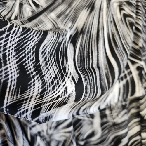 Eve Hunter Top Womens Size 24 L Tank Layered Tiered Black White Pattern Blouse - Picture 6 of 12