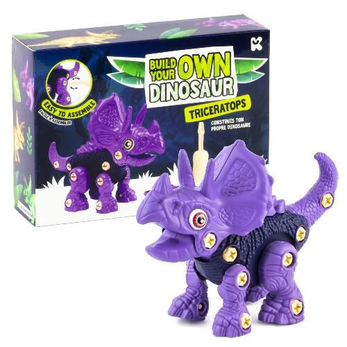 KEYCRAFT DIORAMA JURASSIC PARK BUILD YOUR OWN DINOSAUR - TRICERATOPS FIGURE NIB - Picture 1 of 4