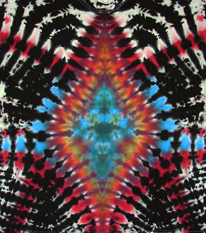Kunst Und Magie Sure Herren Buntes 70er Retro Hippie T-Shirt OM Im Batiklook Gün