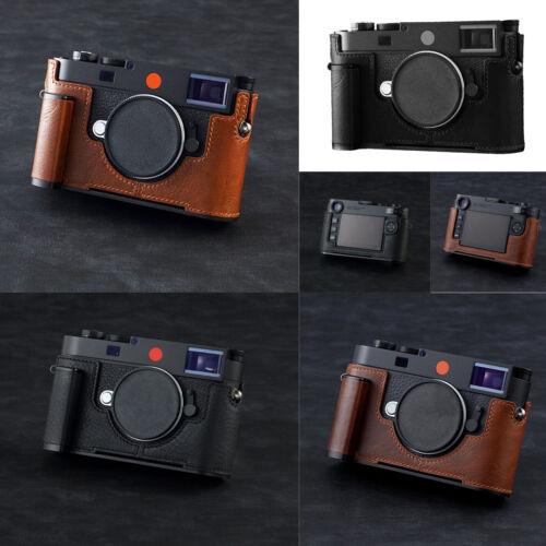 Étui pour appareil photo en cuir véritable demi-sac pour Leica M11 M11P M11monochromekzsq - Photo 1 sur 18