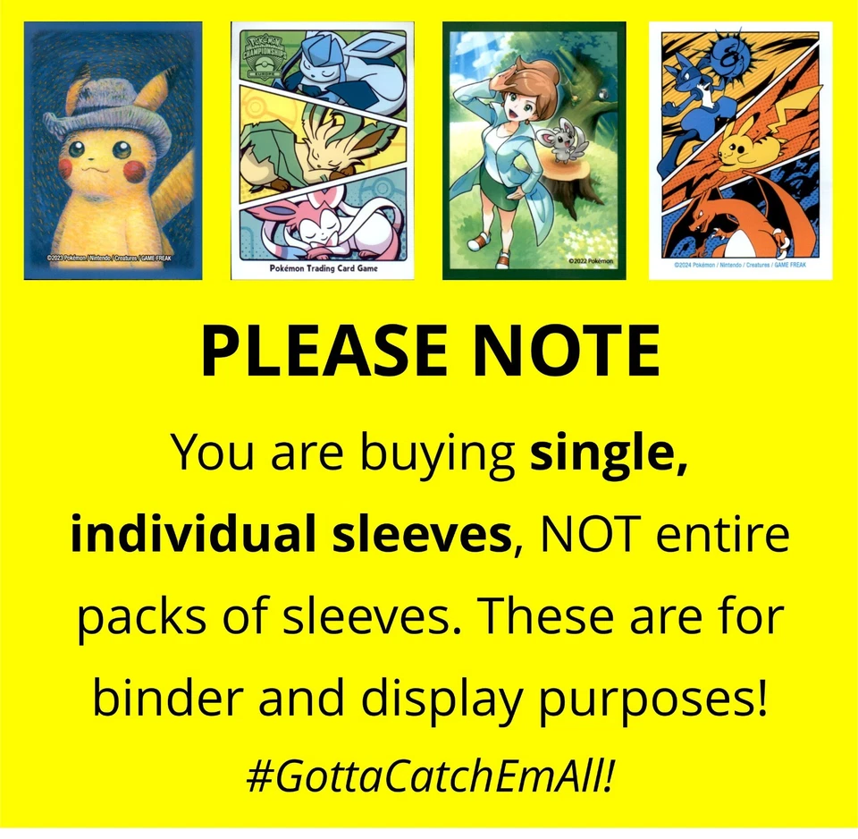 *PICK YOUR SLEEVE!* Pokemon Card Single Sleeves Eevee Pikachu Japan Cute Center - Image 2 of 3