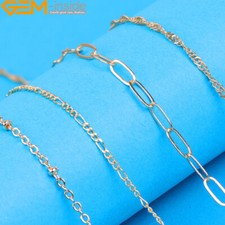 Gold Filled Cable Link Chains For Necklace Jewelry Making Finding 3 1/4 Feet 14k