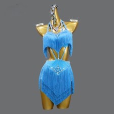 Latin Dress Competition Dance Suit Ballroom Practice Line Skirt Party Tassel