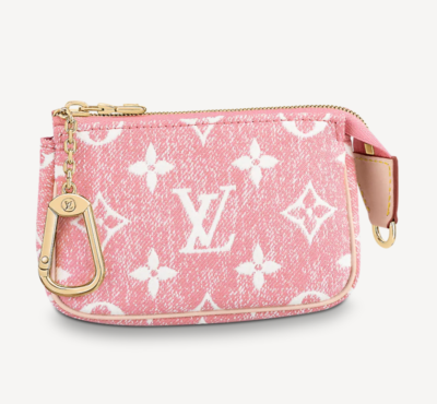 Louis Vuitton Pochette Accessoires Pouch Micro Pink Jacquard Denim