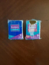 Sculpey polymer clay, blue (two) Sculpey III and Primo