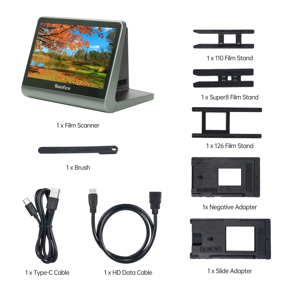 Bisofice Film and Slide Scanner for 135 Film(36*24mm)/126KPK Monochrome Y7G6 - Image 3 of 4