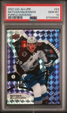 Nathan MacKinnon 2021-22 Upper Deck Allure #24 Purple Diamond /10  - PSA 10