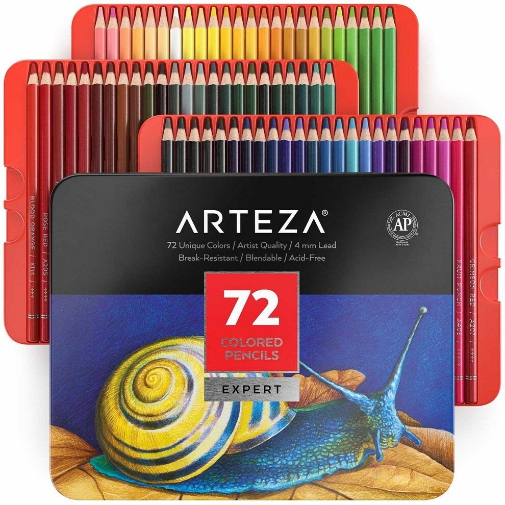 Arteza Professional Colored Pencils - Set of 72 | eBay