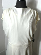 NEW Simply Vera VeraWang Dress Womens Large White Soft Chic Minimalist Boho