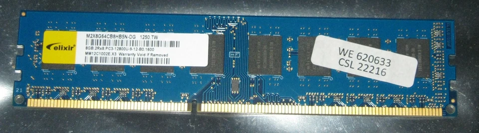 8GB ELIXIR DDR3 1600MHz PC3-12800U DIMM 240-pol. CL11 M2X8G64CB8HB5N-DG XMP
