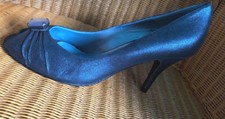 NUOVO: DÉCOLLETÉ FLAMENCO PELLE DI CAPRA GLITTER 40 41 SINGH S. MADAN blu 129 € *024416