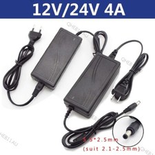 DC 12V 24V 4A Power Supply Adapter for LED Light Strip Camera Charger 18H